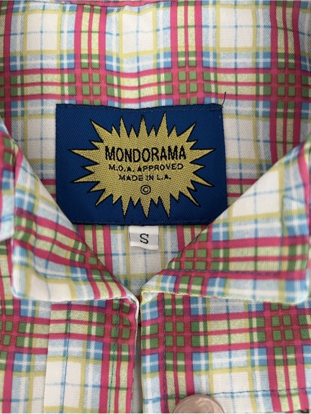 Vintage 1990’s Mondorama Mod leasure suit plaid size Small super cute!!